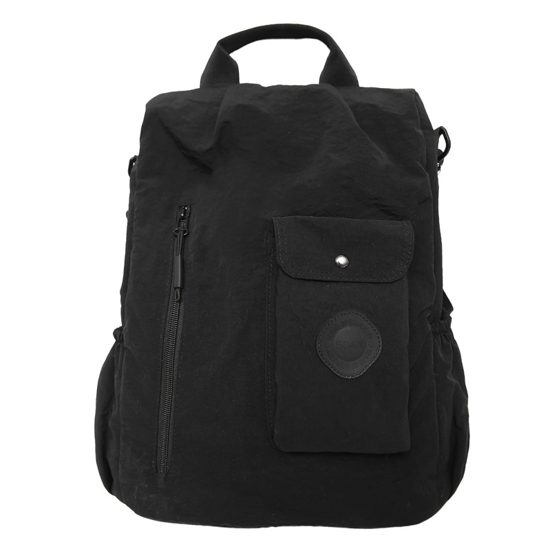 Uniszex nylon válltáska mindennapi használatra, 20–35 L kapacitás, szabadidős utazási stílus, poliészter bélés, görbült vállpánt