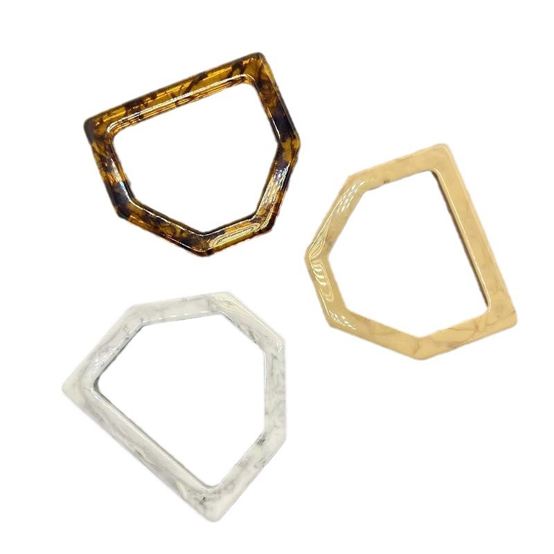 Λαβή τσάντας Junfeng από ρητίνη, μοτίβο ανάμειξης χρωμάτων, ελάττωση βάρους, Χειμώνας 2023