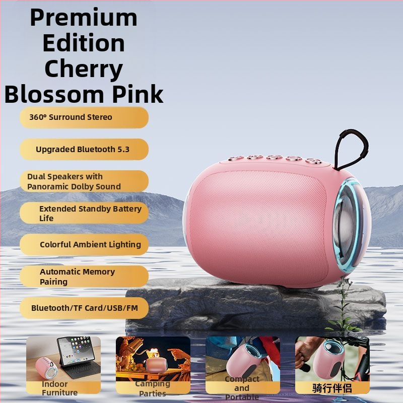 Bezdrôtový Bluetooth reproduktor so silným subwooferom, vysoká kvalita zvuku (Bluetooth, 100 Hz–20 kHz, SNR ≥70 dB, IPX7, ABS puzdro)