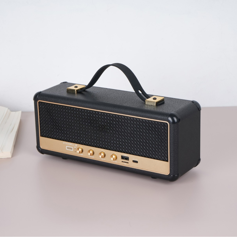 M30 Bežični Bluetooth zvučnik – Prijenosni za vanjsku upotrebu, retro stil, 1-Driver subwoofer, 16W, BT 5.3, 100Hz-20kHz, SNR 70dB