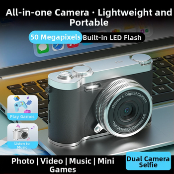 Retro digitálny fotoaparát Z7 s pevným objektívom, CMOS senzor 1/2.3 palca, >20 MP, 8x optický zoom, 2.4" HD LCD