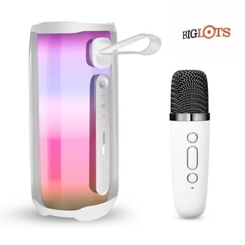 Pulse PLUSE5 Bežični Bluetooth zvučnik s RGB rasvjetom, subwooferom, karaoke mikrofonom i stereo zvukom