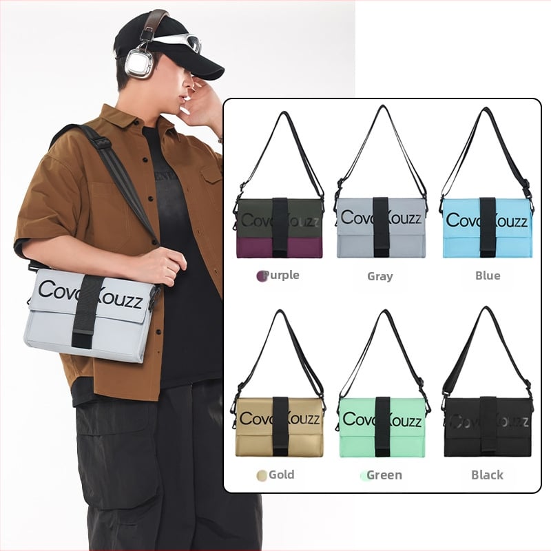 Pánska crossbody taška na cestovanie, z Oxfordskej tkaniny, s rozšíriteľným dizajnom, polyesterová podšívka