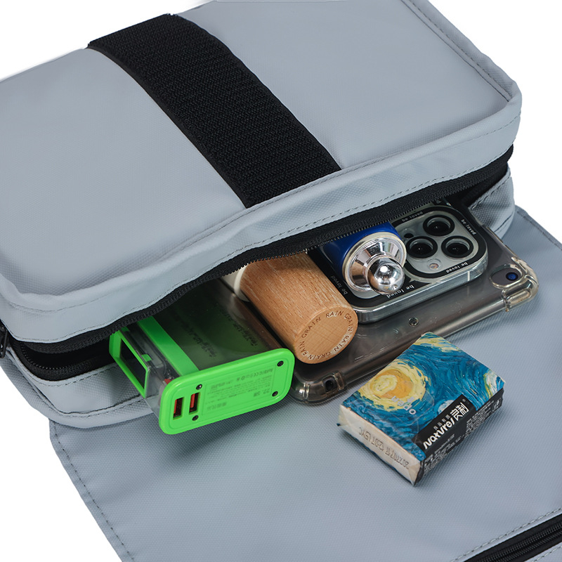 Pánska crossbody taška na cestovanie, z Oxfordskej tkaniny, s rozšíriteľným dizajnom, polyesterová podšívka