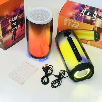 PULSE5 Prijenosni Bluetooth zvučnik pete generacije s pulsirajućim RGB svjetlima, snažnim basom, stolni dekor