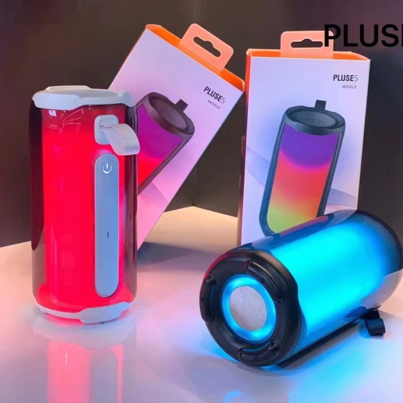 PULSE5 Prijenosni Bluetooth zvučnik pete generacije s pulsirajućim RGB svjetlima, snažnim basom, stolni dekor