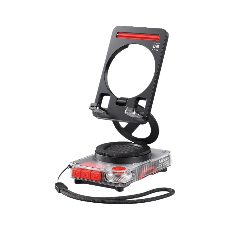 M2 skladací Bluetooth reproduktor s držiakom na telefón, 5W, Bluetooth 5.3, zabudovaná batéria 1200–2000 mAh, frekvenčný rozsah 20 Hz–20 kHz