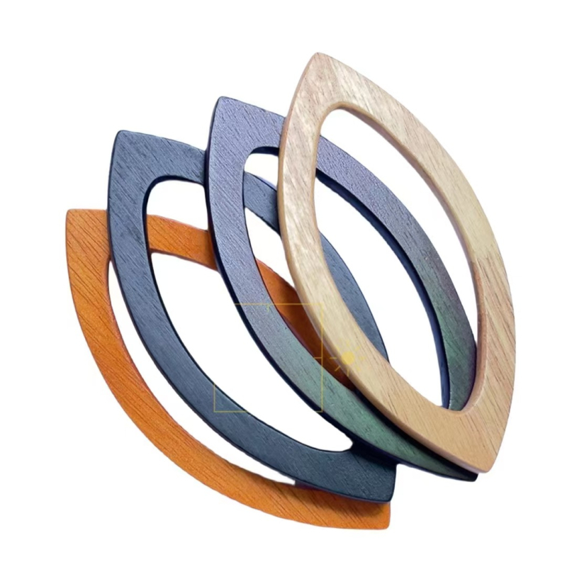 Ξύλινο χερούλι τσάντας | αναπνεύσιμη κατασκευή; κατάλληλο για τσάντες, τσάνες χεριού, λουριά καρπού και αξεσουάρ καμβά τσάντας | Άνοιξη 2025