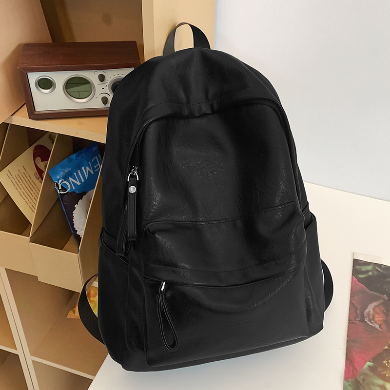 Retro PU bőr uniszex hátizsák, kompatibil 14 hüvelykes laptophoz, kopásálló, mindennapi ingázáshoz és utazásokhoz