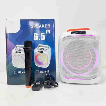 Bežični karaoke mikrofon s Bluetooth zvučnikom – Dva zvučnika, 40 W, domet 10 m, ugrađena baterija 2000–4000mAh, USB/SD/3,5 mm i Bluetooth, utor za karticu