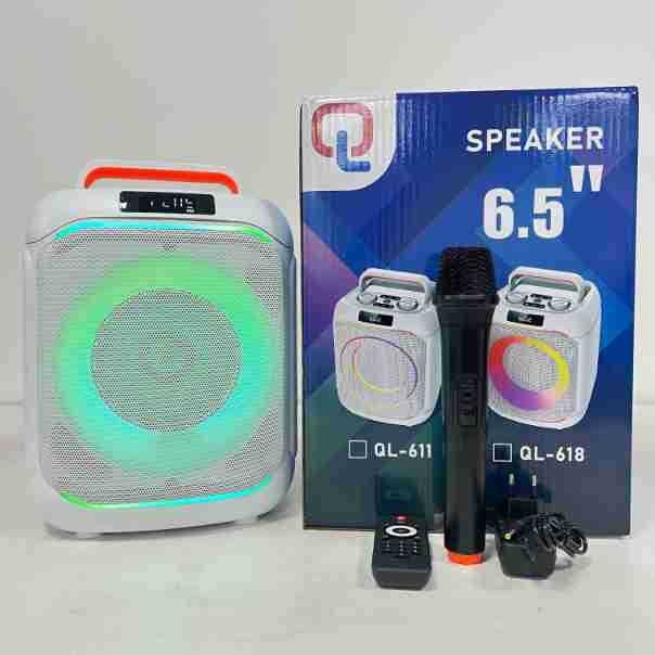 Bežični karaoke mikrofon s Bluetooth zvučnikom – Dva zvučnika, 40 W, domet 10 m, ugrađena baterija 2000–4000mAh, USB/SD/3,5 mm i Bluetooth, utor za karticu