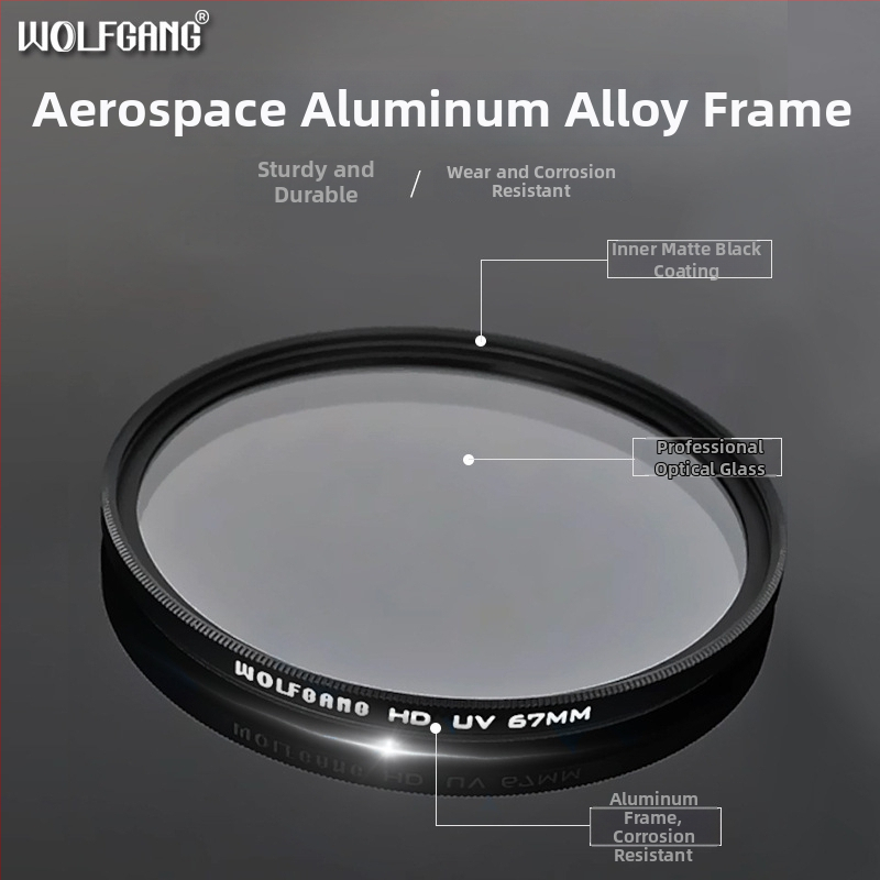 Wolfgang UV filter pre SLR fotoaparát – nový, bežný UV filter, model 37MM-105MM, vhodný pre objektívy fotoaparátu, spracovanie na vzorke na mieru