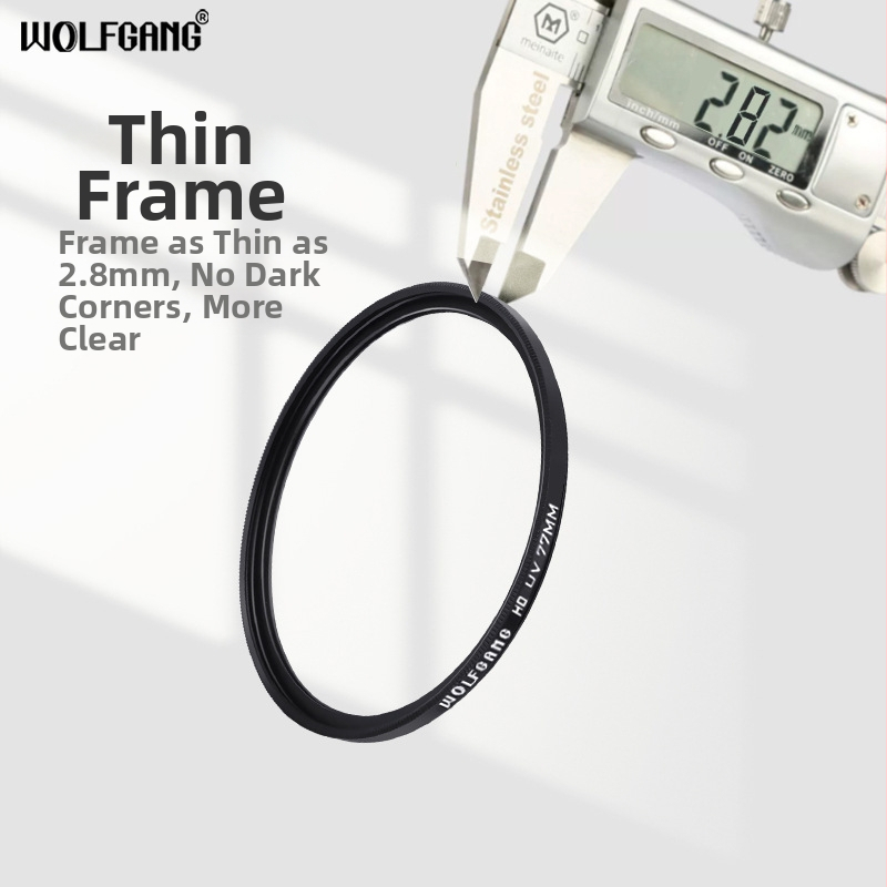 Wolfgang UV filter pre SLR fotoaparát – nový, bežný UV filter, model 37MM-105MM, vhodný pre objektívy fotoaparátu, spracovanie na vzorke na mieru