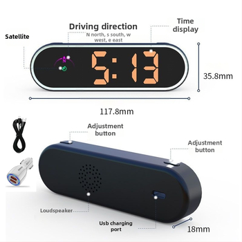 Színes HUD autó LCD-kijelző Beidou GPS-szel, 480P felbontás
