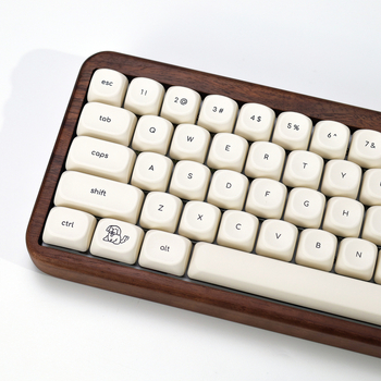 Milk White Puppy Keycap – PBT, zelená os, univerzálna kompatibilita, 98+ klávesy