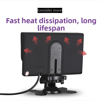 Auto LCD-ekraan, 7-tolline, 1024x600 eraldusvõime, sisendid CVBS/720P/1080P, mudel 728AHD