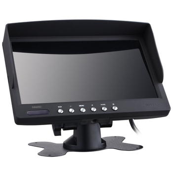 Autó LCD kijelző, 7 hüvelykes, 1024x600 felbontás, CVBS/720P/1080P bemenetek, modell 728AHD