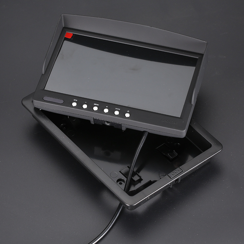 Autó LCD kijelző, 7 hüvelykes, 1024x600 felbontás, CVBS/720P/1080P bemenetek, modell 728AHD