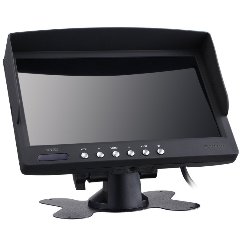 Autó LCD kijelző, 7 hüvelykes, 1024x600 felbontás, CVBS/720P/1080P bemenetek, modell 728AHD