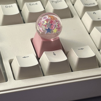 Keycap για αριθμητικό πληκτρολόγιο – σχέδιο αστέρα από κρύσταλλο σφαίρα, γλυκό καρτούν, με διασταυρωμένο άξονα