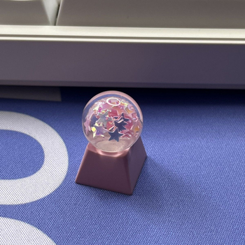 Keycap για αριθμητικό πληκτρολόγιο – σχέδιο αστέρα από κρύσταλλο σφαίρα, γλυκό καρτούν, με διασταυρωμένο άξονα