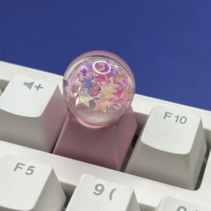 Keycap για αριθμητικό πληκτρολόγιο – σχέδιο αστέρα από κρύσταλλο σφαίρα, γλυκό καρτούν, με διασταυρωμένο άξονα