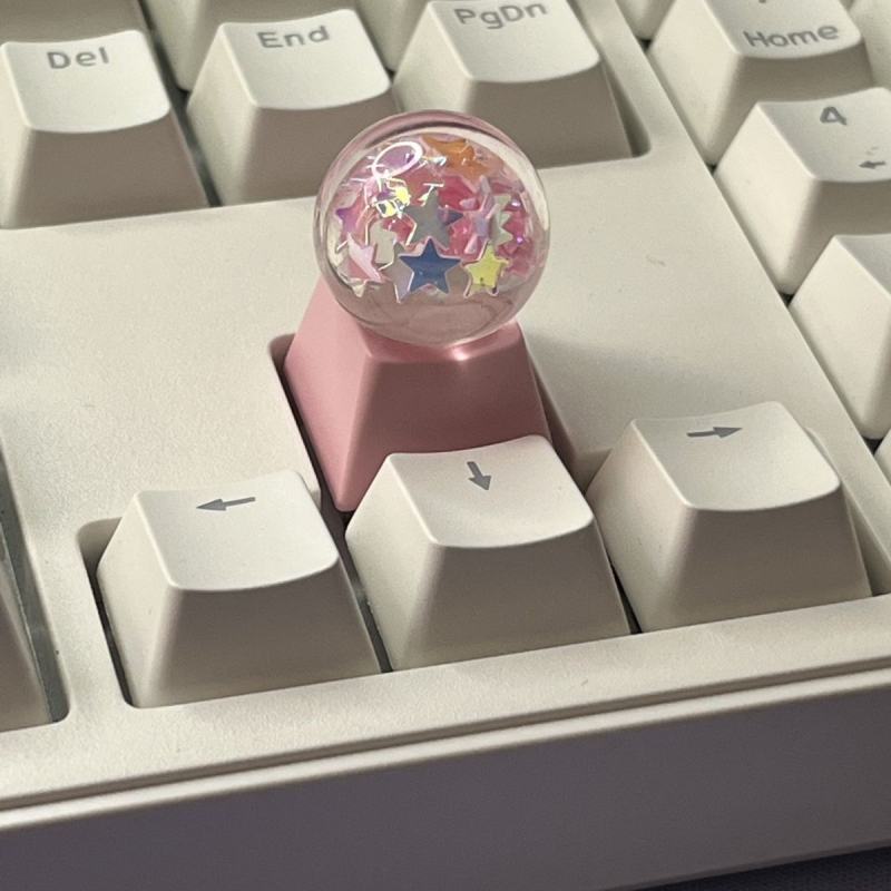 Keycap για αριθμητικό πληκτρολόγιο – σχέδιο αστέρα από κρύσταλλο σφαίρα, γλυκό καρτούν, με διασταυρωμένο άξονα