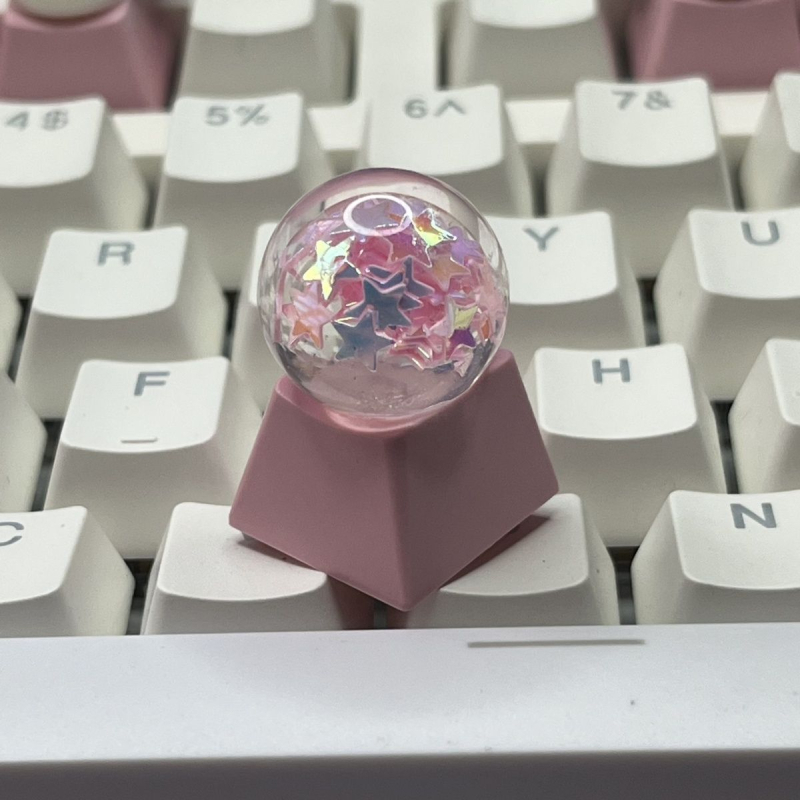Keycap για αριθμητικό πληκτρολόγιο – σχέδιο αστέρα από κρύσταλλο σφαίρα, γλυκό καρτούν, με διασταυρωμένο άξονα