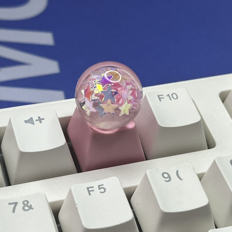 Keycap για αριθμητικό πληκτρολόγιο – σχέδιο αστέρα από κρύσταλλο σφαίρα, γλυκό καρτούν, με διασταυρωμένο άξονα