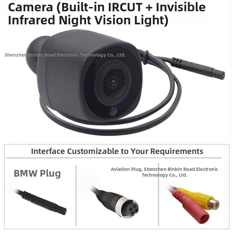 AHD dviejų kanalų dalijamasis automobilių monitorius su siurbtuko tvirtinimu, IR naktinis vaizdas, 1280x720, AHD 720p