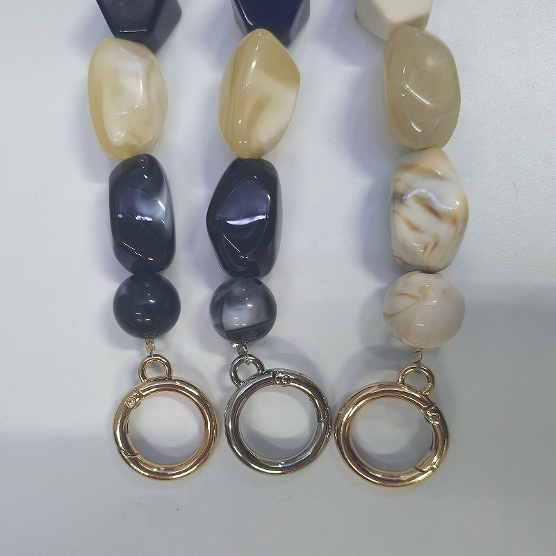 Αλυσίδα τσάντας με χάντρες και αποσπώμενο χερούλι από ρητίνη — υλικά ακρυλικό και ρητίνη; Άνοιξη 2025 κυκλοφορία; Στυλ: Νέα εθνική τάση; Λειτουργία: μειώνει το φορτίο