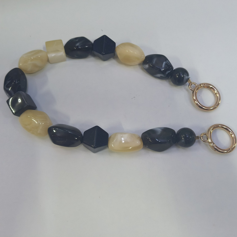 Αλυσίδα τσάντας με χάντρες και αποσπώμενο χερούλι από ρητίνη — υλικά ακρυλικό και ρητίνη; Άνοιξη 2025 κυκλοφορία; Στυλ: Νέα εθνική τάση; Λειτουργία: μειώνει το φορτίο