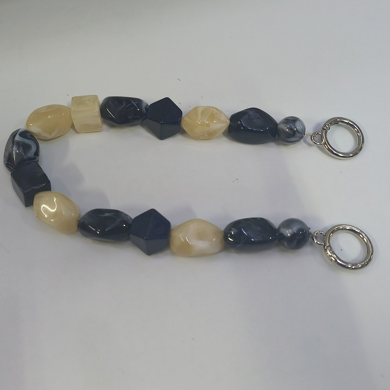 Αλυσίδα τσάντας με χάντρες και αποσπώμενο χερούλι από ρητίνη — υλικά ακρυλικό και ρητίνη; Άνοιξη 2025 κυκλοφορία; Στυλ: Νέα εθνική τάση; Λειτουργία: μειώνει το φορτίο