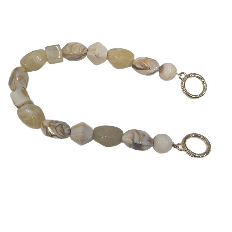 Αλυσίδα τσάντας με χάντρες και αποσπώμενο χερούλι από ρητίνη — υλικά ακρυλικό και ρητίνη; Άνοιξη 2025 κυκλοφορία; Στυλ: Νέα εθνική τάση; Λειτουργία: μειώνει το φορτίο