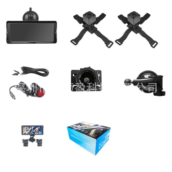 Монитор за бебето в колата с двойна леща, нощно виждане, AHD1080P, IPS дисплей, двоен вход