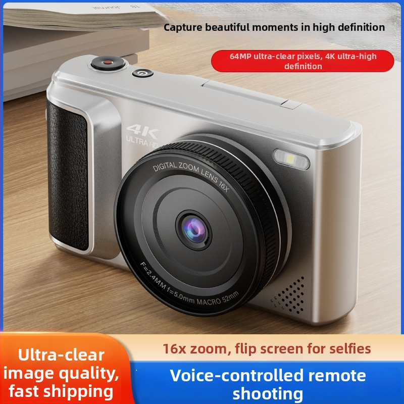 Bezzrkadlová digitálna kamera, CMOS senzor 14 MP (1/1.8 inch), periskopický objektív, 16x digitálny zoom, 2.8 inch HD LCD, plný manuálny režim — ideálna pre selfie a vlog