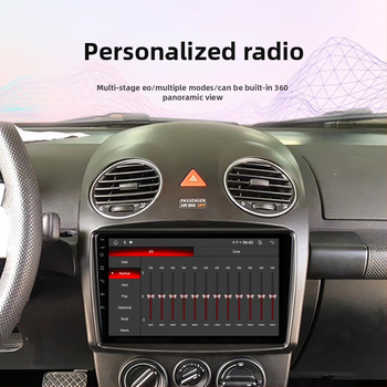 Automašīnas navigācijas sistēma ar bezvadu CarPlay un GPS navigāciju, 12V barošana, jauda 4x45W, QLED displejs