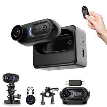 Vd02-pro Cameră de Acțiune 4K Mini cu Wi-Fi și Carcasă Magnetică de Încărcare — corp ABS, 3840x2160, 80 min baterie, stocare TF externă