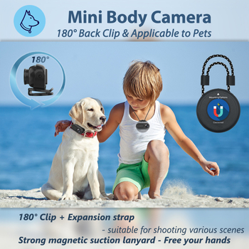 Vd02-pro Cameră de Acțiune 4K Mini cu Wi-Fi și Carcasă Magnetică de Încărcare — corp ABS, 3840x2160, 80 min baterie, stocare TF externă