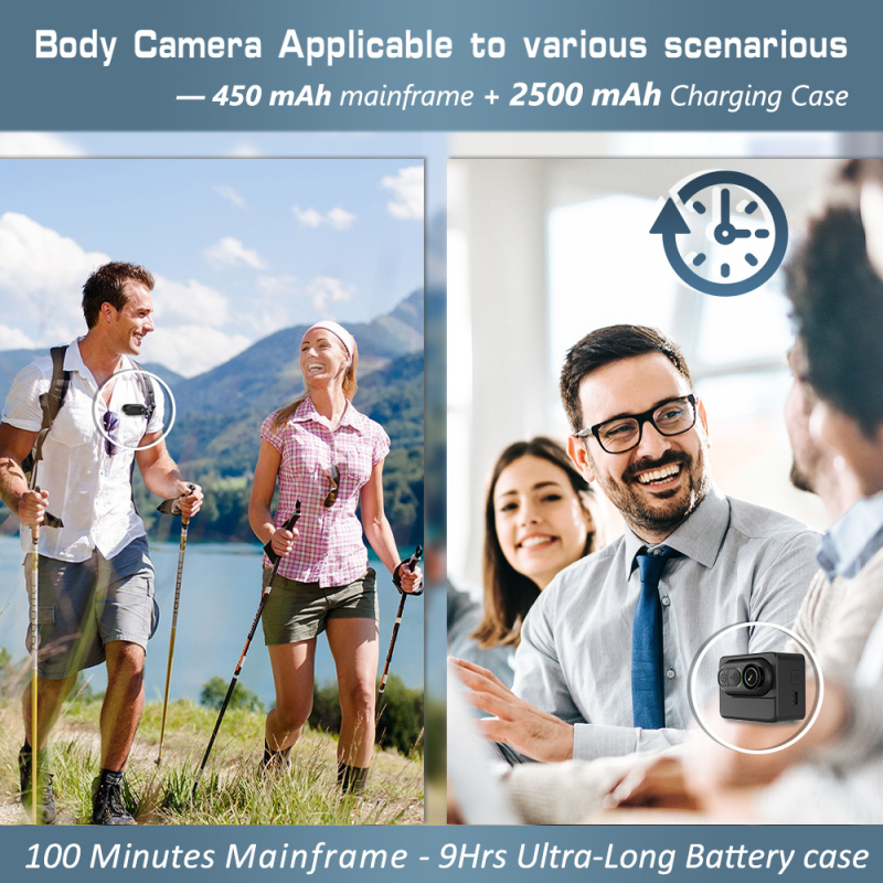 Vd02-pro Cameră de Acțiune 4K Mini cu Wi-Fi și Carcasă Magnetică de Încărcare — corp ABS, 3840x2160, 80 min baterie, stocare TF externă