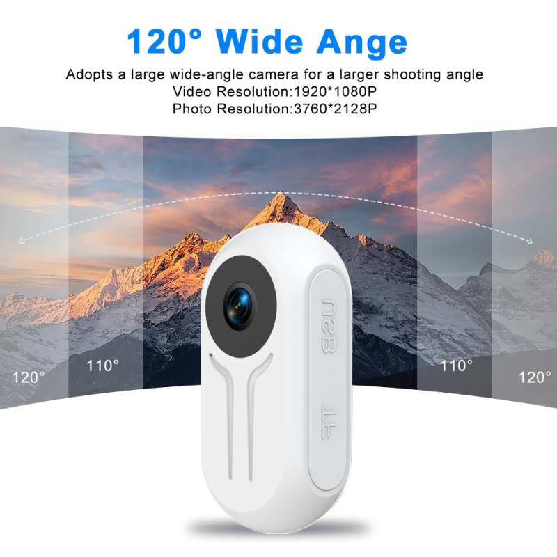 Cameră mini magnetică de buzunar pentru acțiune – 1080p, senzor 2MP, stocare microSD, baterie de aproximativ 2 ore