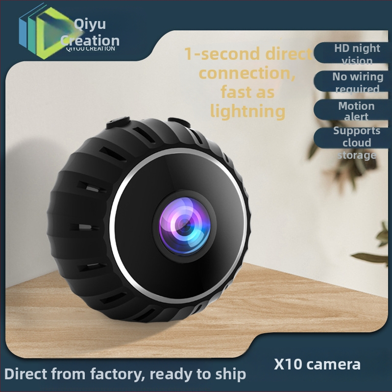 Belaidė Wi‑Fi kamera su naktiniu matymu, X10 modelis, 720p/1080p raiška, nuotolinis stebėjimas, baterijos veikimo laikas 50–60 min