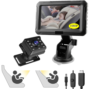 Auto monitor za bebe CLT-503, IPS zaslon, 1080p, CVBS ulaz, PAL format