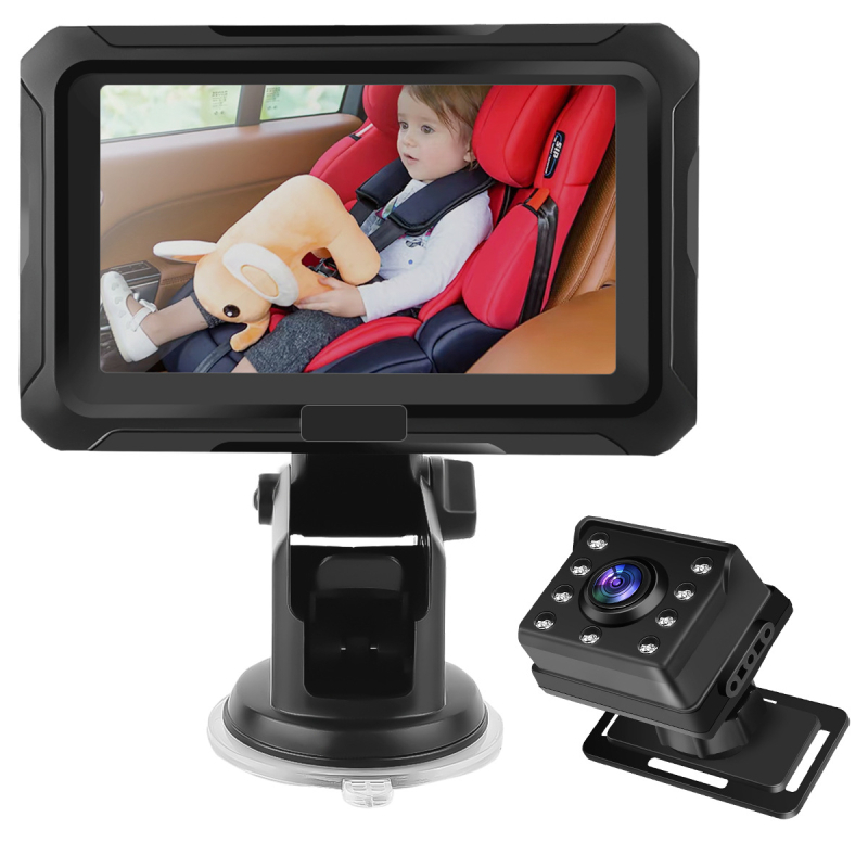 Auto monitor za bebe CLT-503, IPS zaslon, 1080p, CVBS ulaz, PAL format