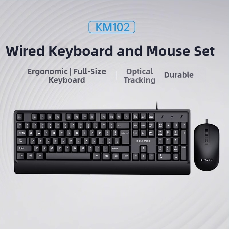 Superpower laidinis klaviatūros ir pelės rinkinys — kabelių komplektas, USB klaviatūra, USB pelė