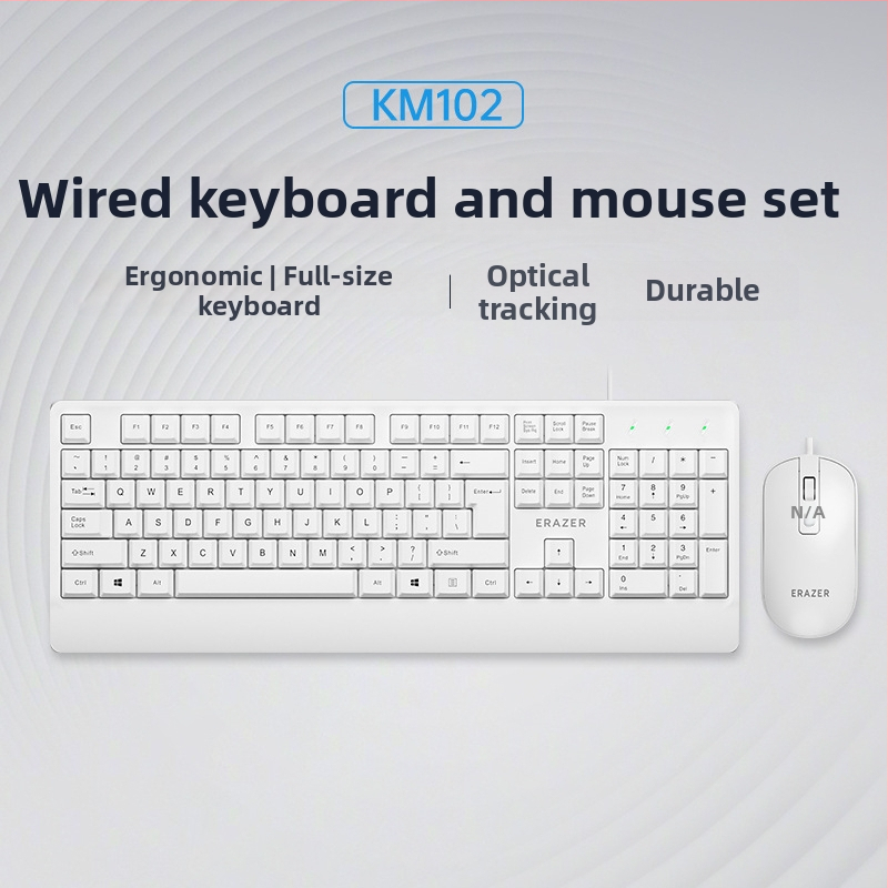 Superpower laidinis klaviatūros ir pelės rinkinys — kabelių komplektas, USB klaviatūra, USB pelė