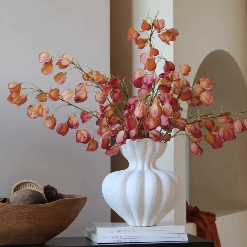 Μπουκέτο τεχνητών μεταξωτών λουλουδιών, ποικιλία Lantern Fruit, μάρκα Ailin; κατάλληλο για γάμους, εξωτερικές εκδηλώσεις και διακόσμηση οικίας