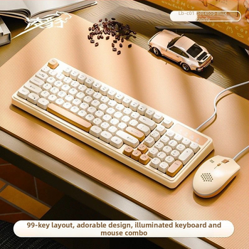 Жичен комплект клавиатура и мишка за момичета — USB клавиатура и USB мишка за офис и игри