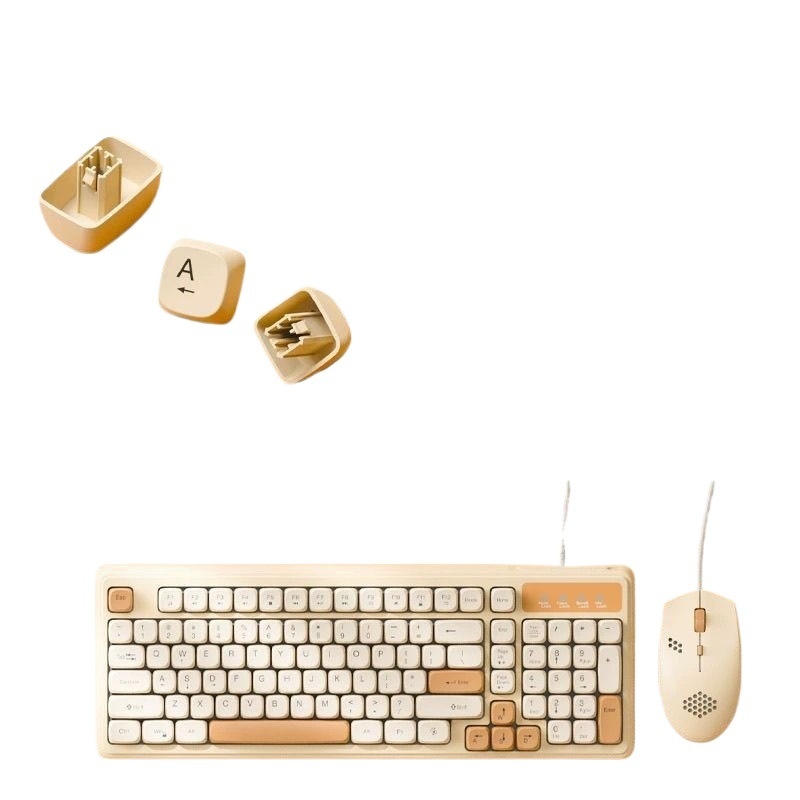 Жичен комплект клавиатура и мишка за момичета — USB клавиатура и USB мишка за офис и игри