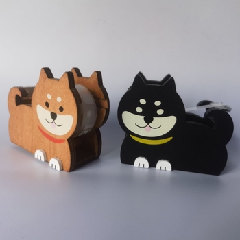 Zakka японски Шиба Ину резач за лента – MDF корпус, модел 11, тегло 54 г, персонализирана ширина на лентата, настолен орнамент